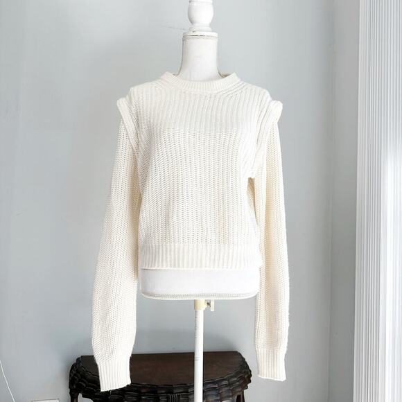Abercrombie & Fitch Cream Knit Sweater Women’s Small Pullover - Picture 1 of 6